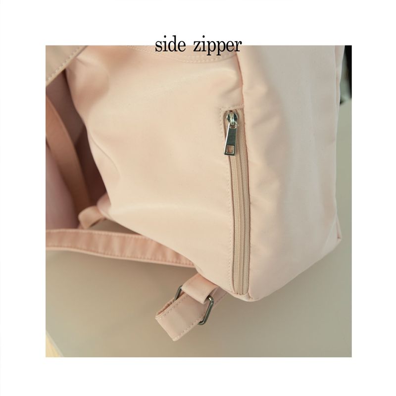 nylon backpack_baby pink