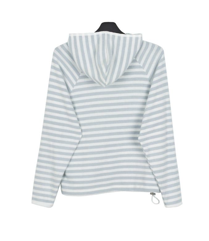 Veil diagonal button hood ST long sleeve