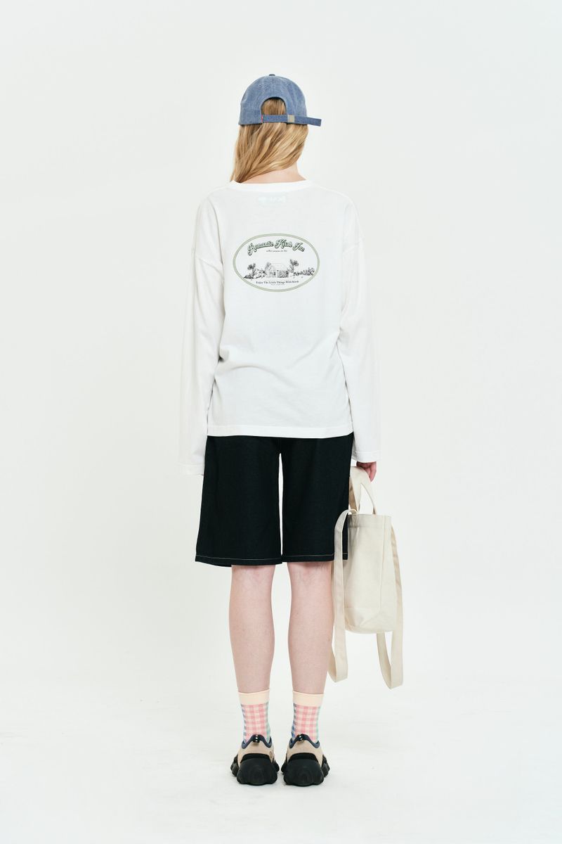 BOHEMIAN GRAPHIC LONG SLEEVE [WHITE]