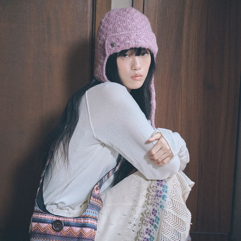 handmade crochet trooper hat purple