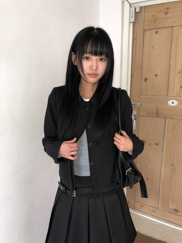 Herin Frill Pleated Midi Skirt