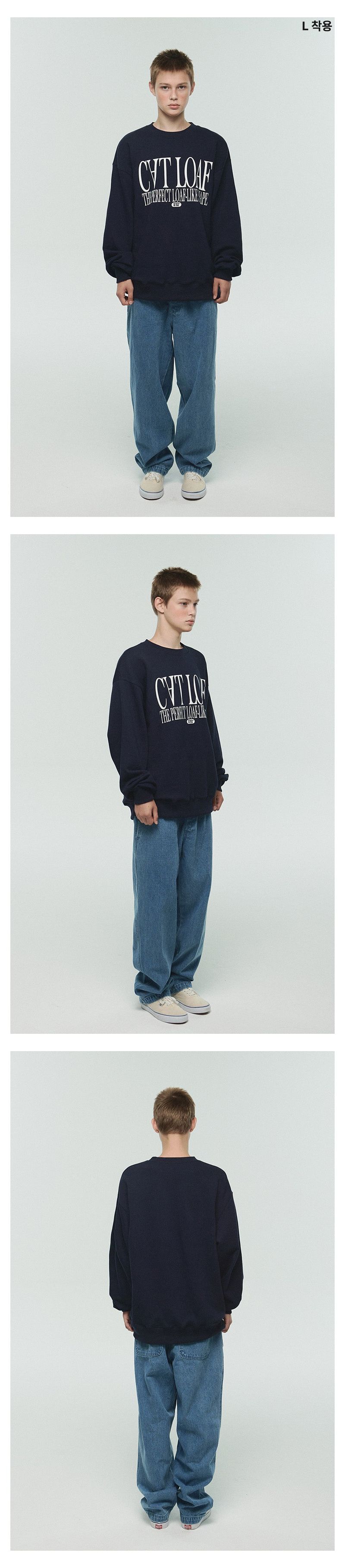 CAT LOAF SWEATSHIRT - NAVY