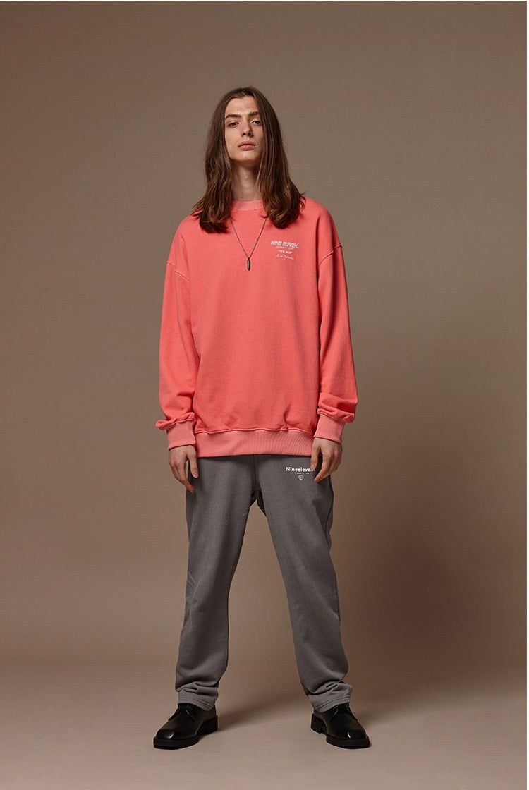 Pigment washed crewneck