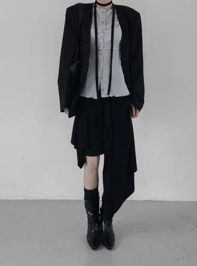 Bio Collarless Maxi Jacket