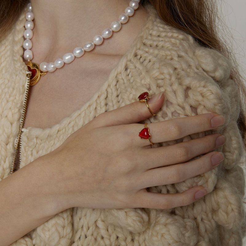Petite Heart Ring_Red