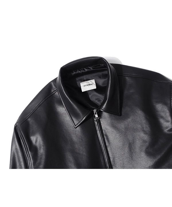 RG Synthetic Leather Pocket Jacket (Black)