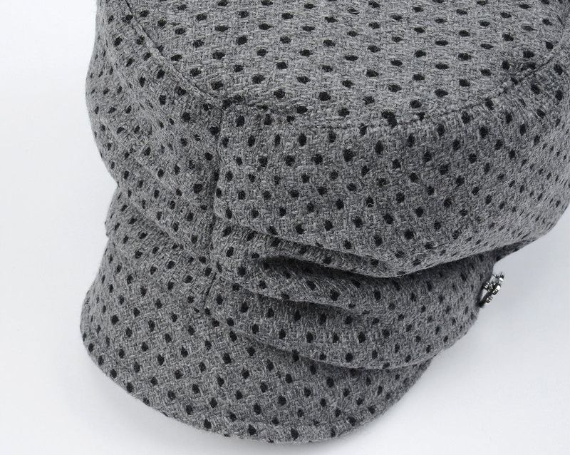 SOFIA CAP (POLKA DOT GREY)