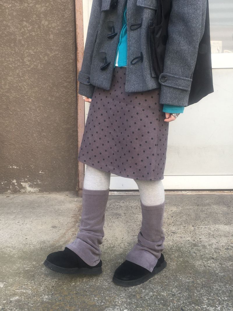 dot corduroy skirt