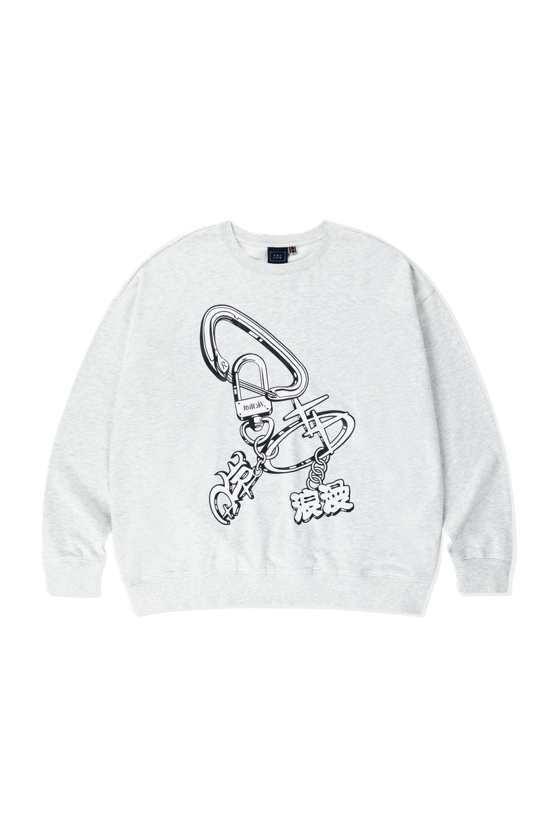 SILVER KEY-RING LOGO CREWNECK