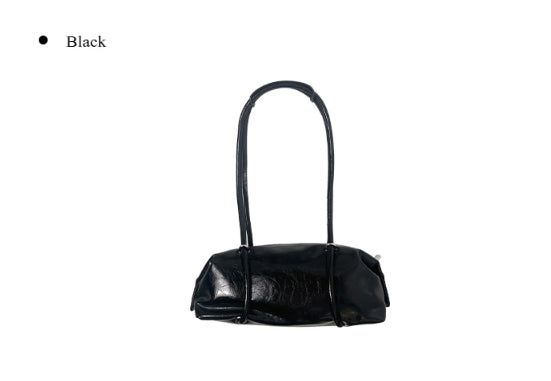 Karl Baguette Leather Shoulder Bag