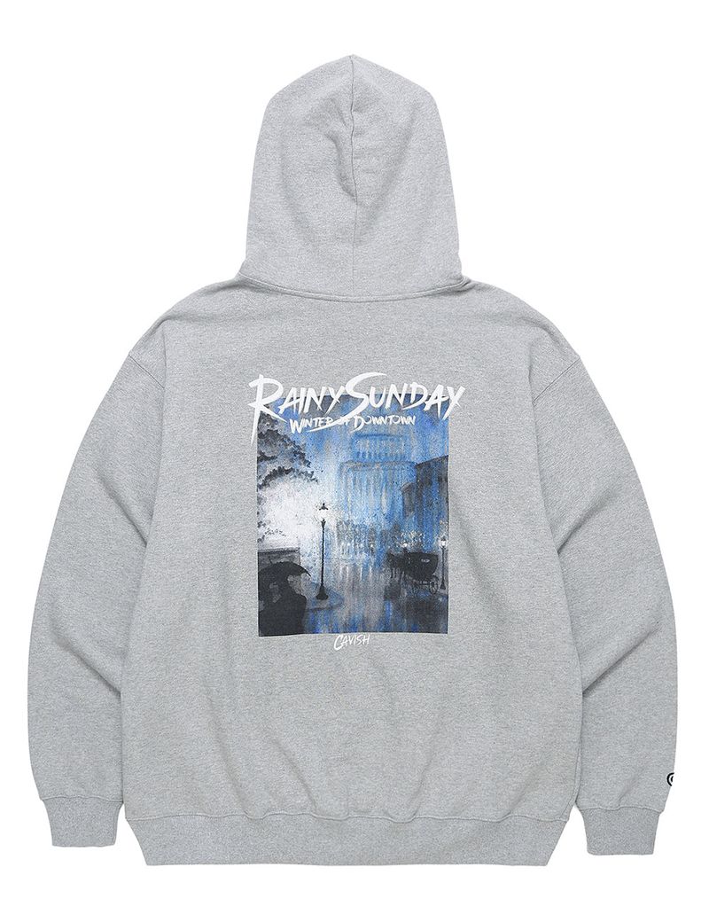 cavish（カビシ）の「RAINY SUNDAY HOODIE GREY(CV2CFUM404A)（Tops）」