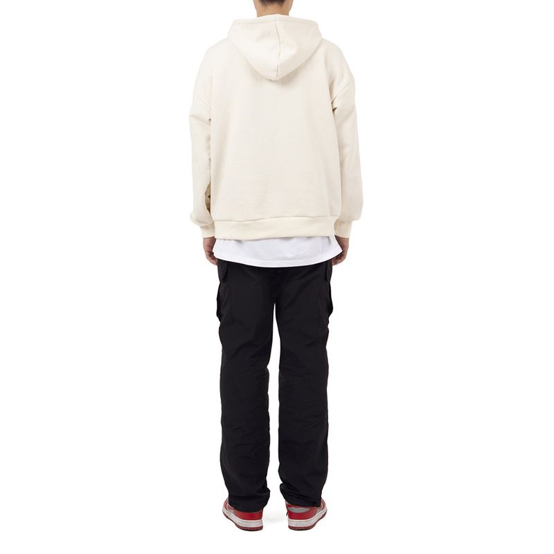 EMB LOGO HOODIE cream