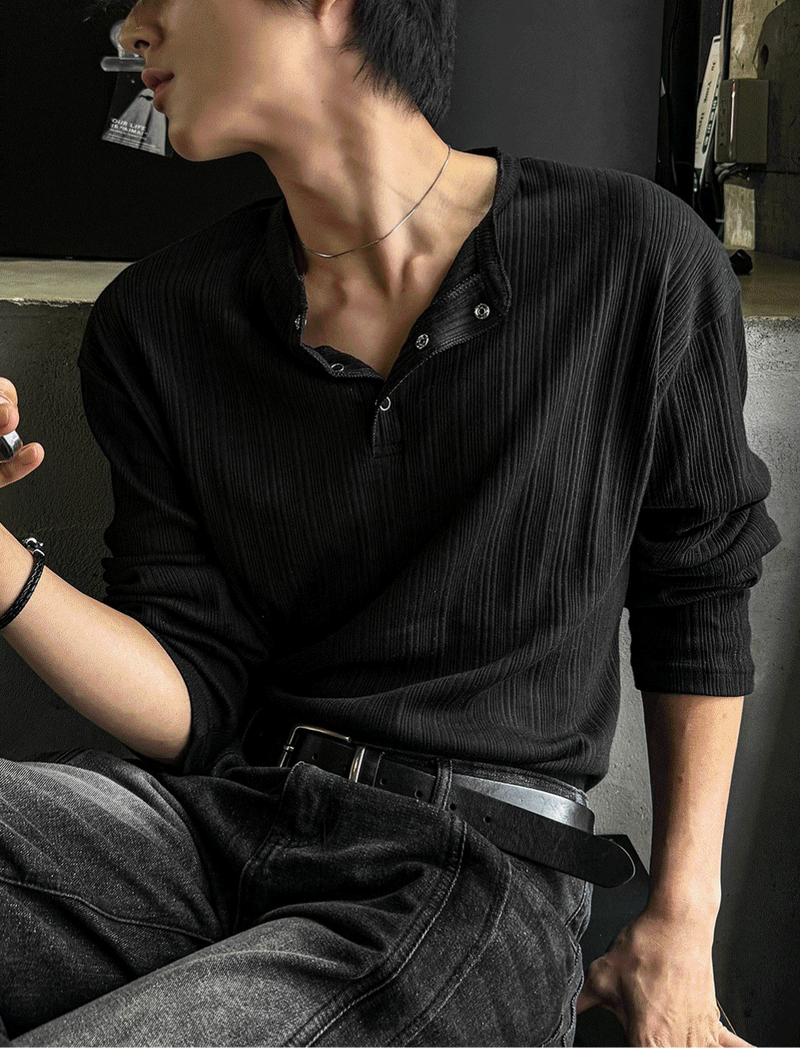 Fabien corduroy henly-neck