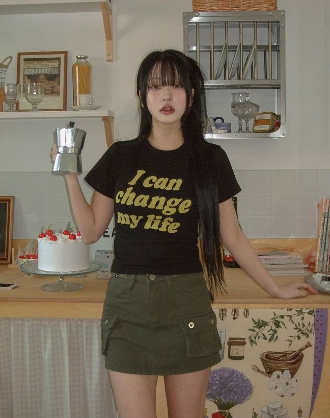 Hamil strap cargo skirt pants