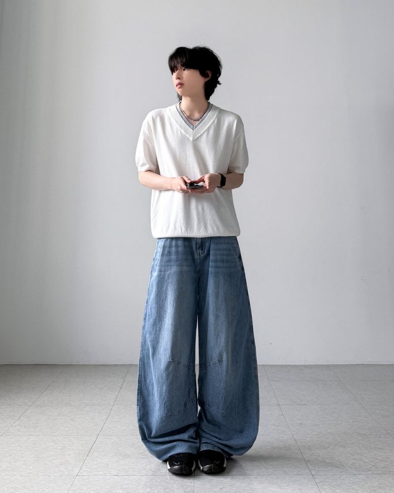 First Linen Balloon Denim