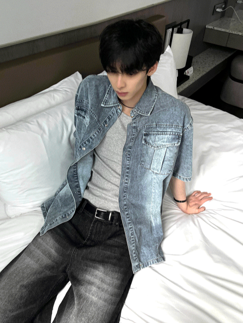 Dart denim shirt