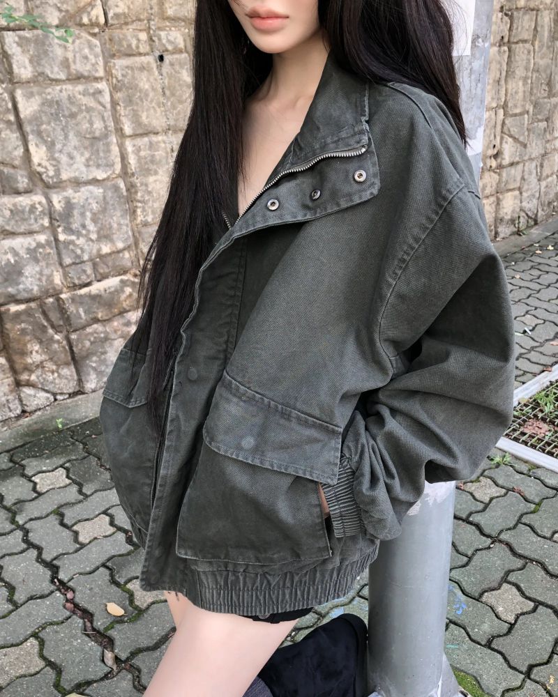 Marian Oversized Vintage Washed Field Jacket