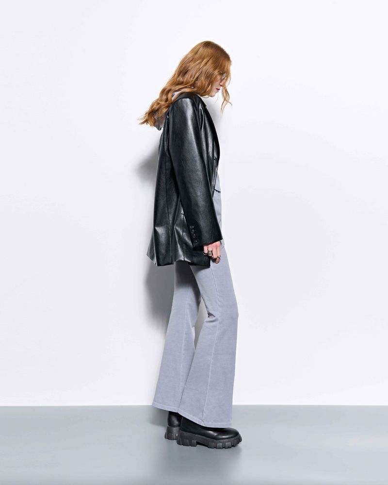 Back Patch Oversized Blazer _ Black