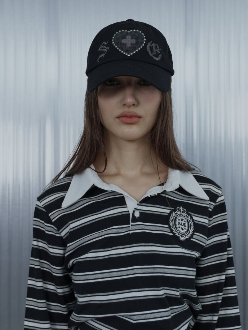 SETUP EXE（セットアップ イーエックスイー）の「LEO APPLIQUE BALL CAP /  BLACK（Hats）」