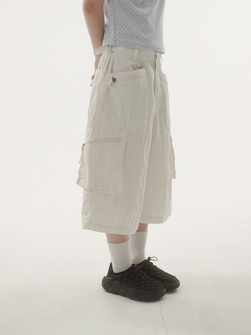 Piker snap cargo bermuda pants -3C