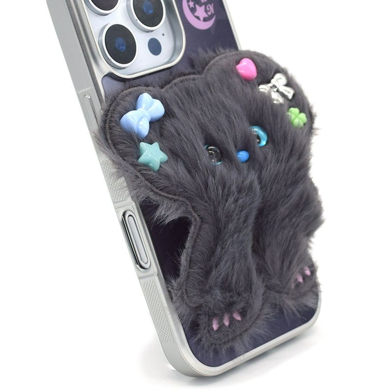 SUN CASE BEADS BEAR DEEP GRAY (GLOSSY SILVER)