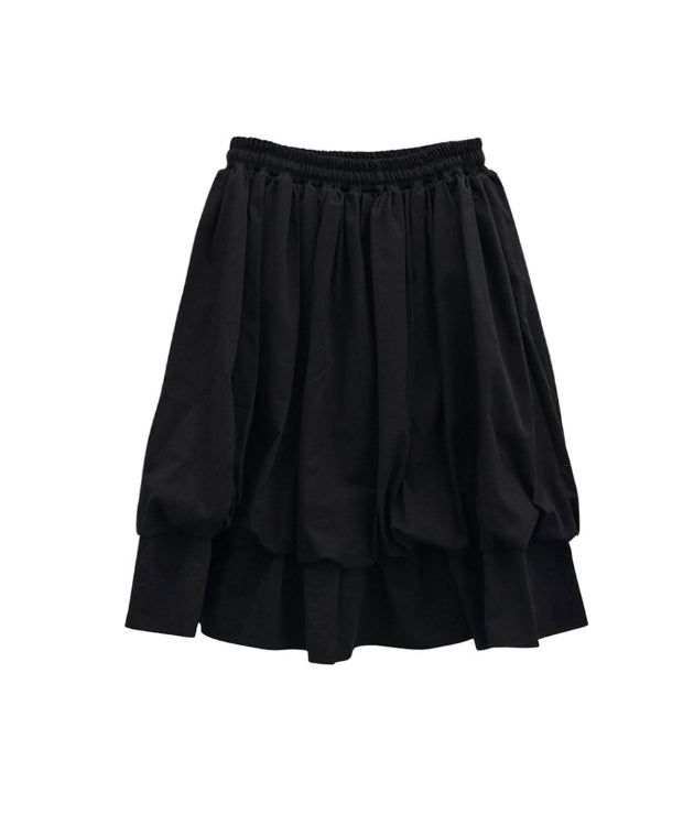 Lilum Balloon Tiered Midi Skirt