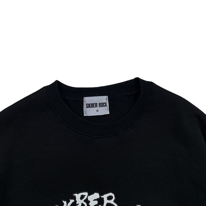 SMOKING SKULL SWEAT SHIRT BLACK