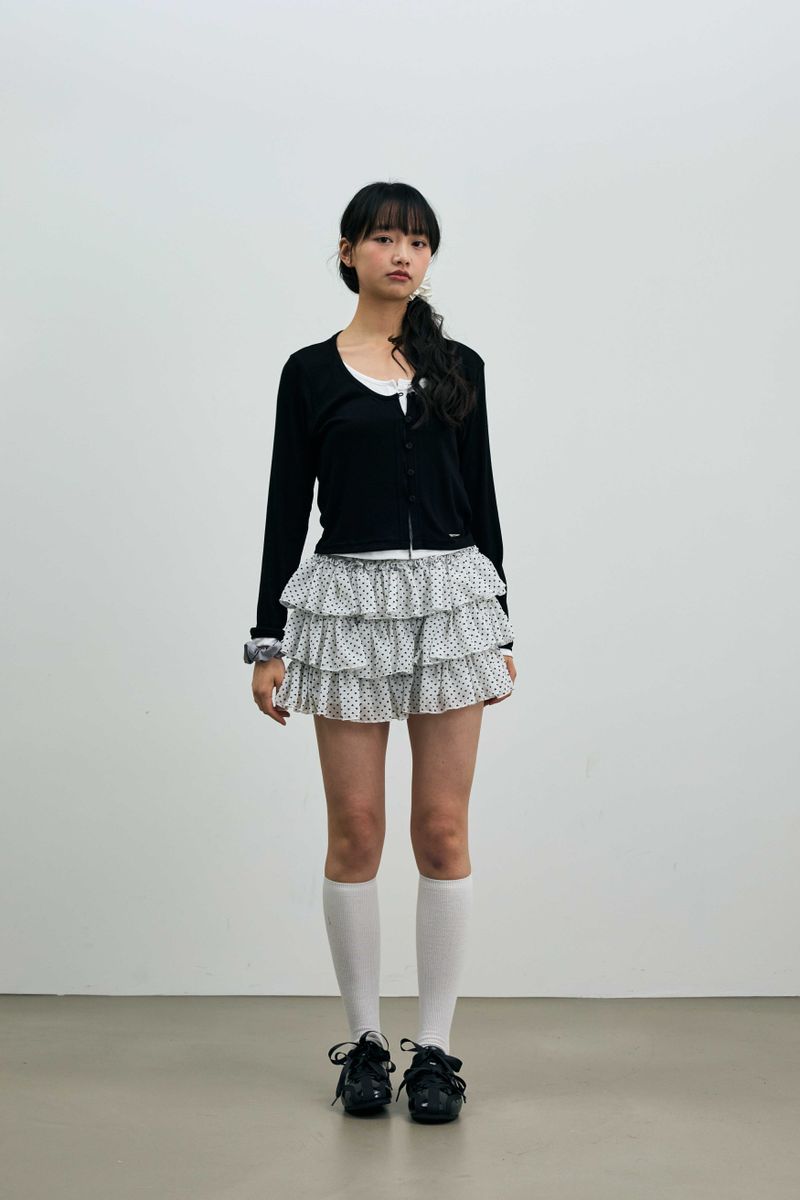 MINI HEART CANCAN SKIRT PANTS / WHITE