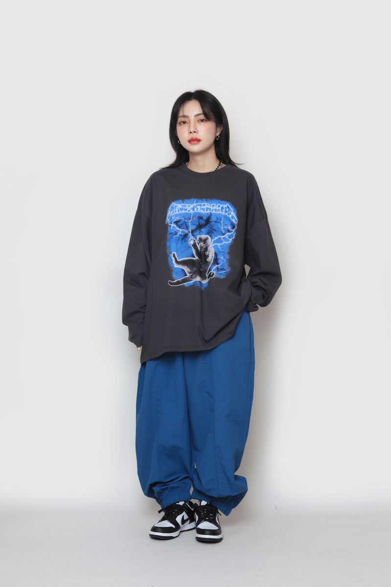 Cat Electro Long Sleeve T