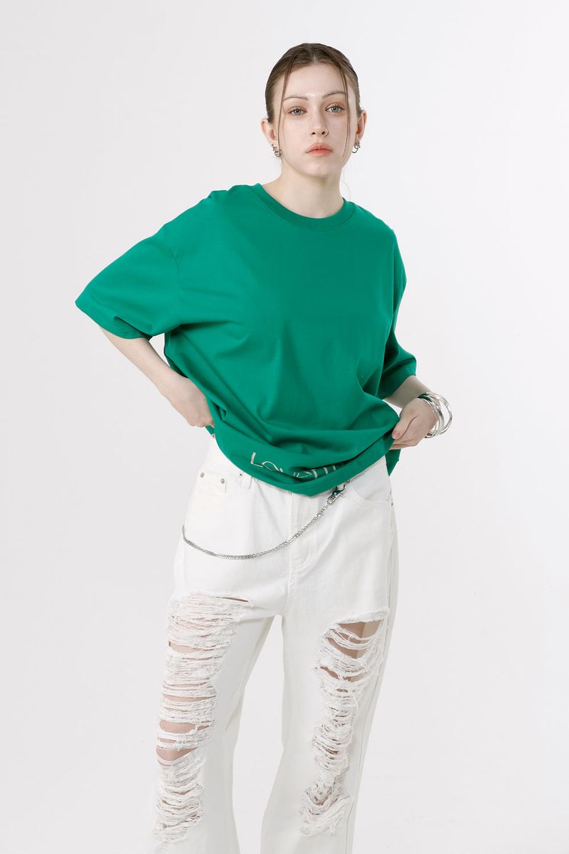 MULTI PRINTING T-SHIRT LIZE_GREEN