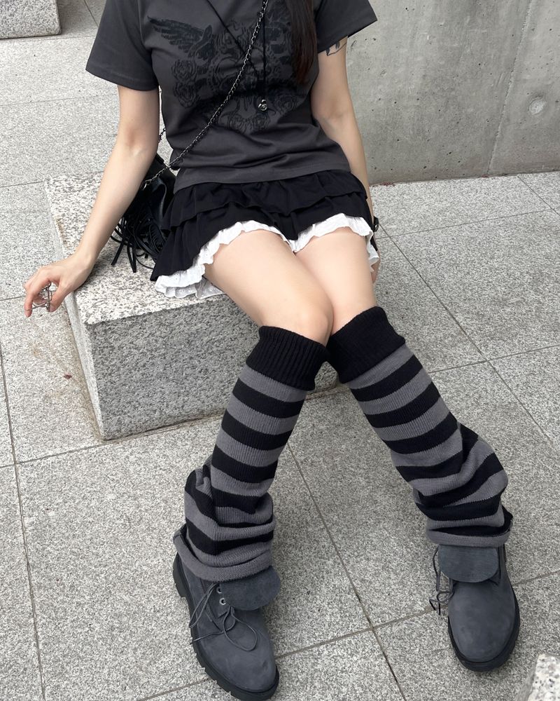 Stripe leg warmer