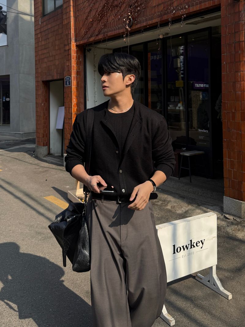 Doom knit layered cardigan