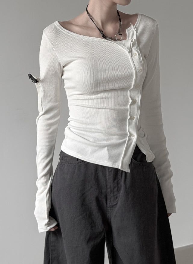 Structured Pocket Cardigan Top