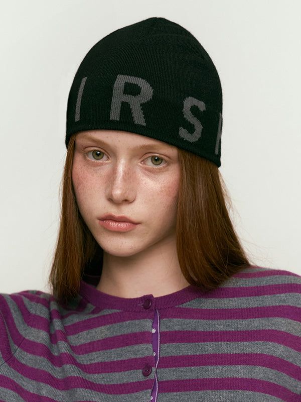 KIRSH（キルシー）の「BASIC LOGO SHORT BEANIE [BLACK]（Hats）」