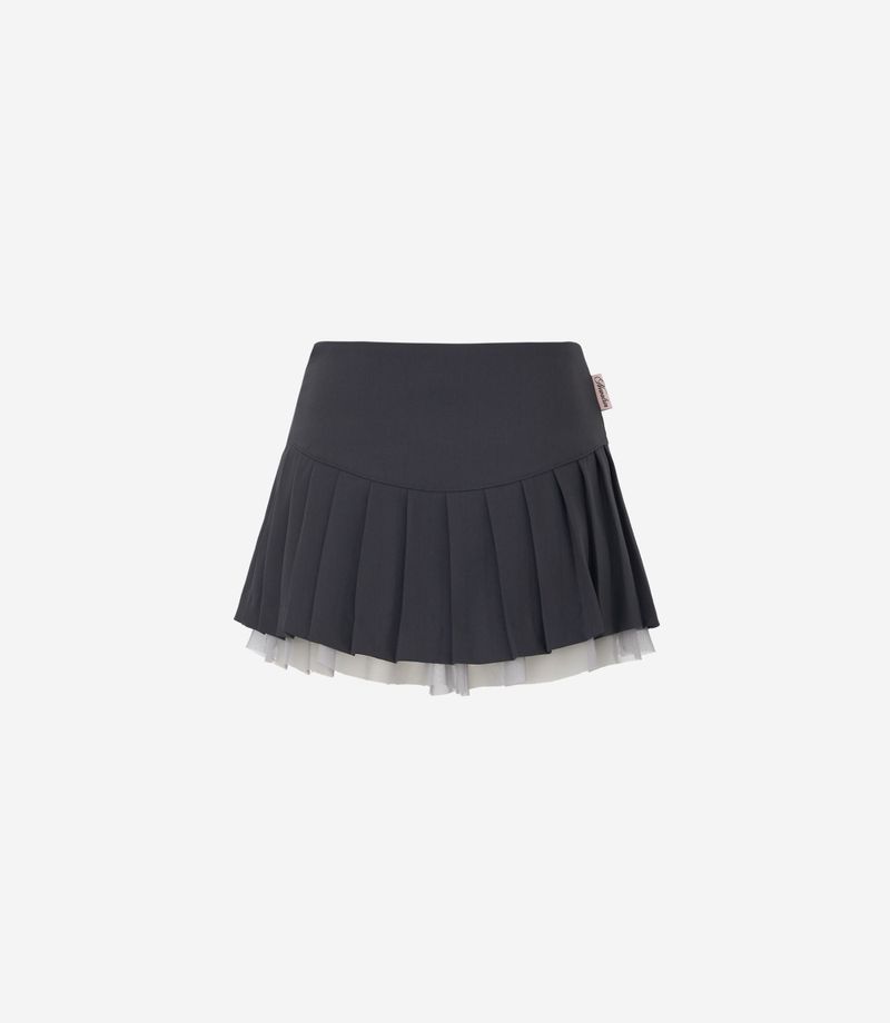 Highteen hook Pleats mini Skirt