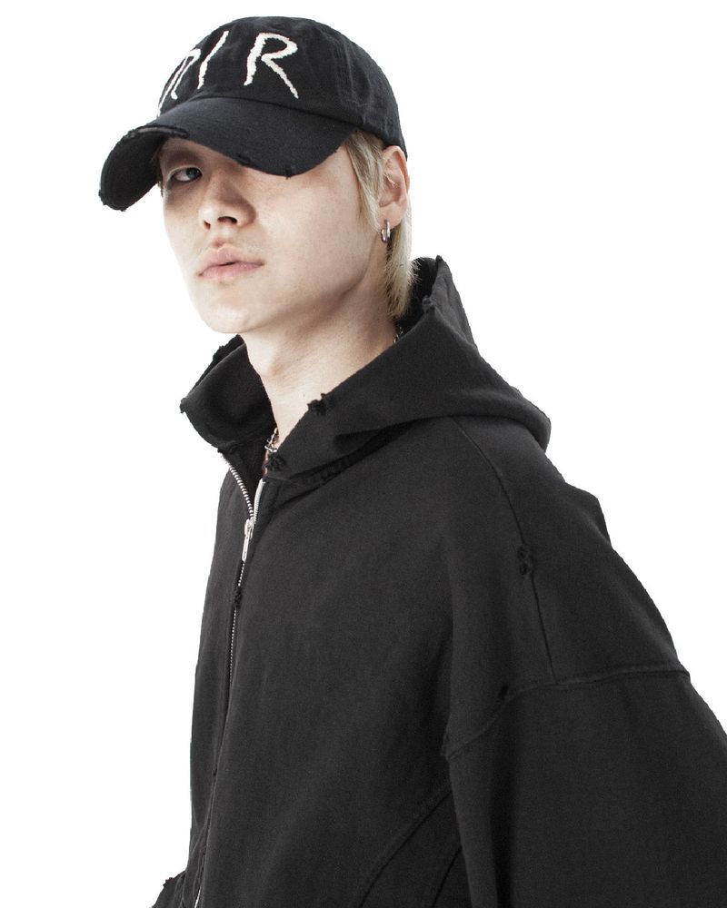 RIR DESTROYED WASHED CAP (BLACK)