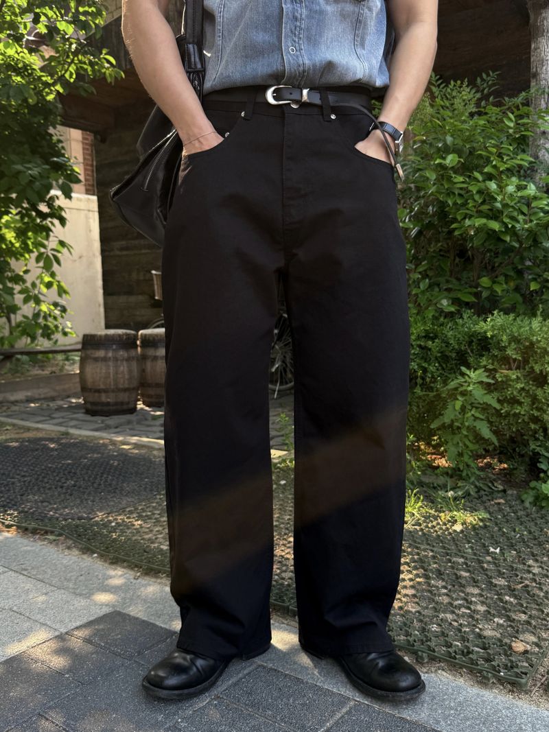 Cotton wide soft balloon pants