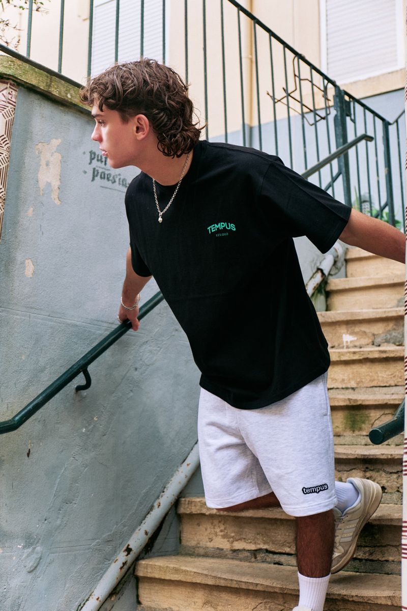 TEMPUS PATCH EASY HALF PATCH PANTS [WHITE MELANGE]