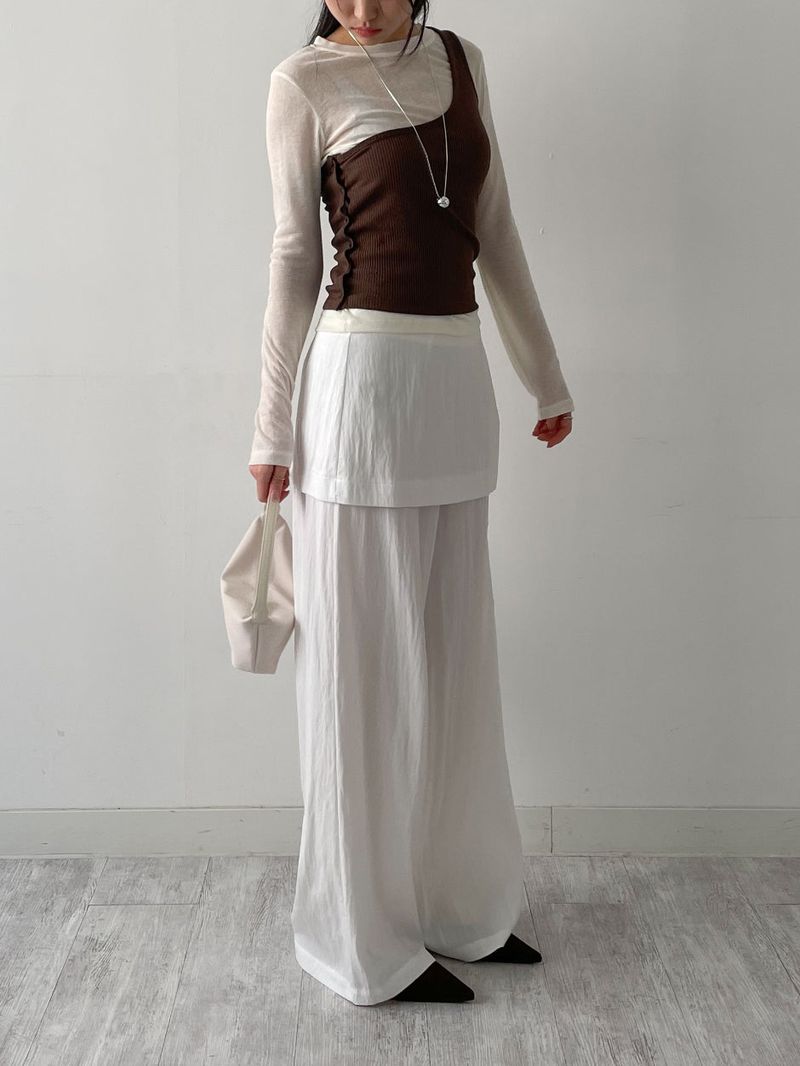 Euro Wrap Nylon Wide Pants