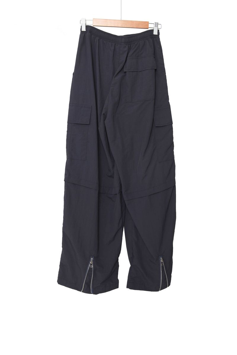 back zipper nylon cargo pants