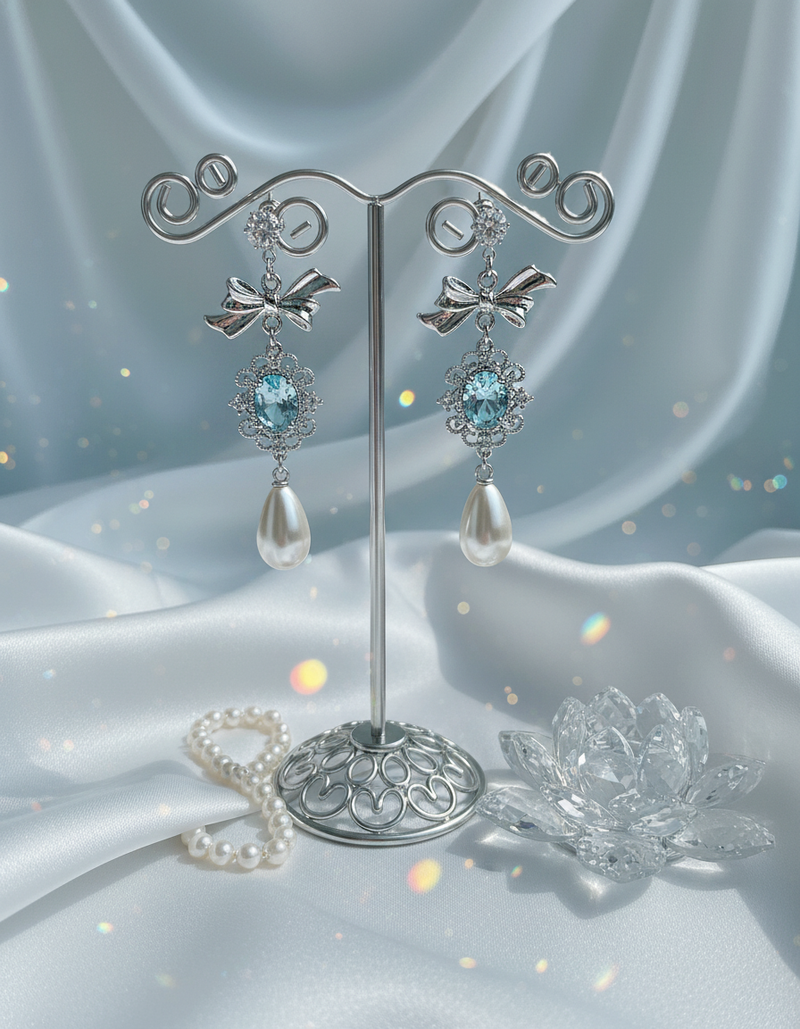 [IVE Wonyoung, Rei Earrings] Aqua Jewel Princess Earring - Fancy Version