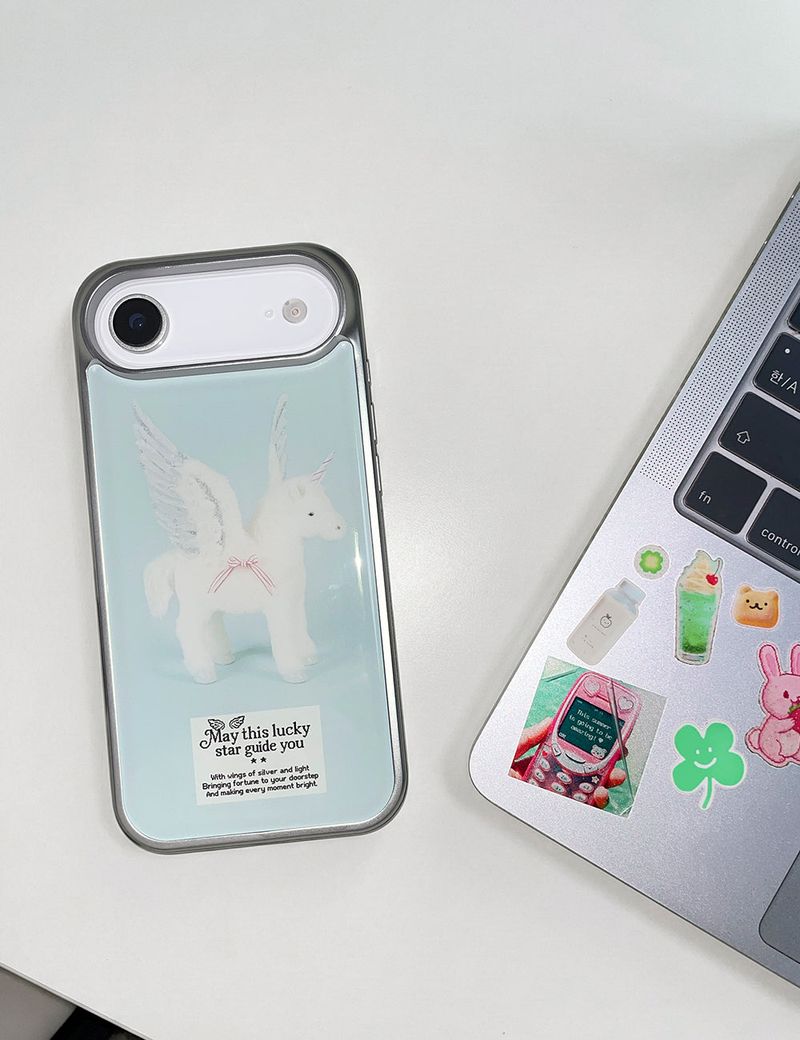 【MADE】Angel Pony Epoxy Silver Bumper Case