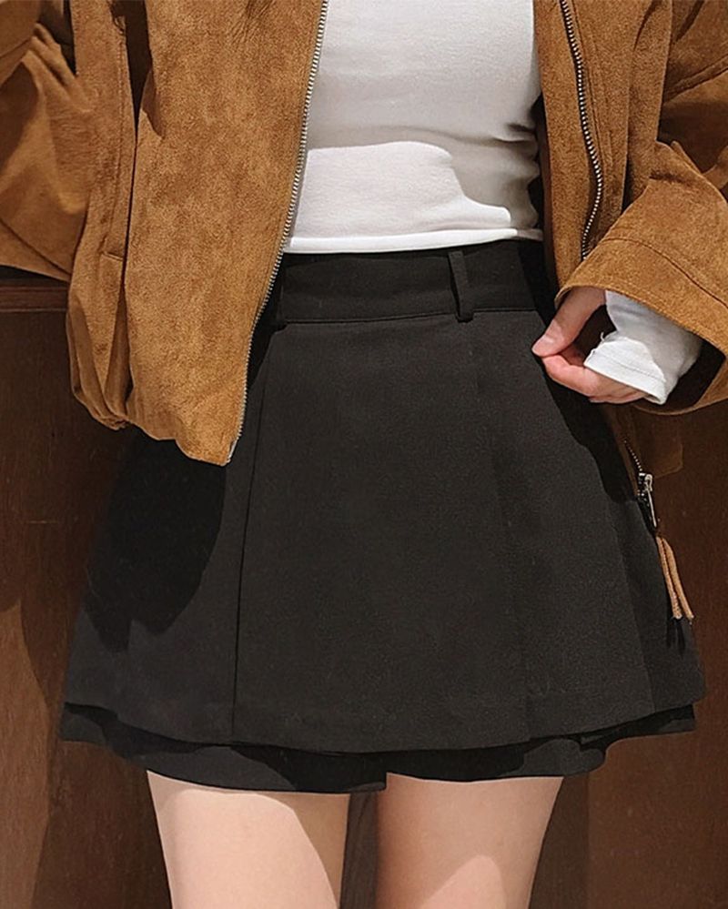 MAYBINS（メイビンス）の「ネルンプリーテッドスカートパンツ（パンツ）」