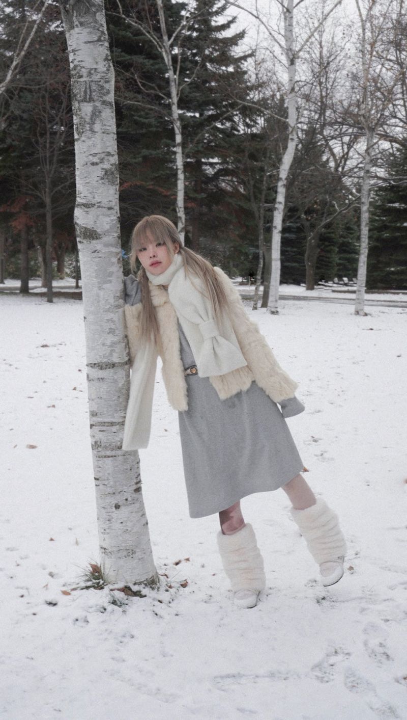 Ribbon Muffler_Fairy ivory