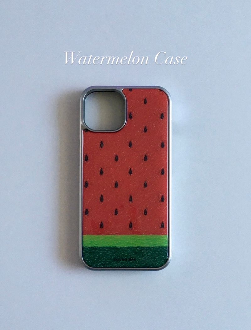 lovinhere(ラビンヒア)の「Watermelon Epoxy Silver Case(Smartphone Accessories)」
