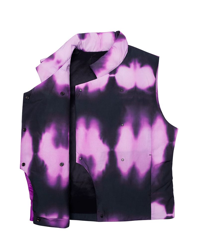 Colour Contrast Down Vest _ Purple