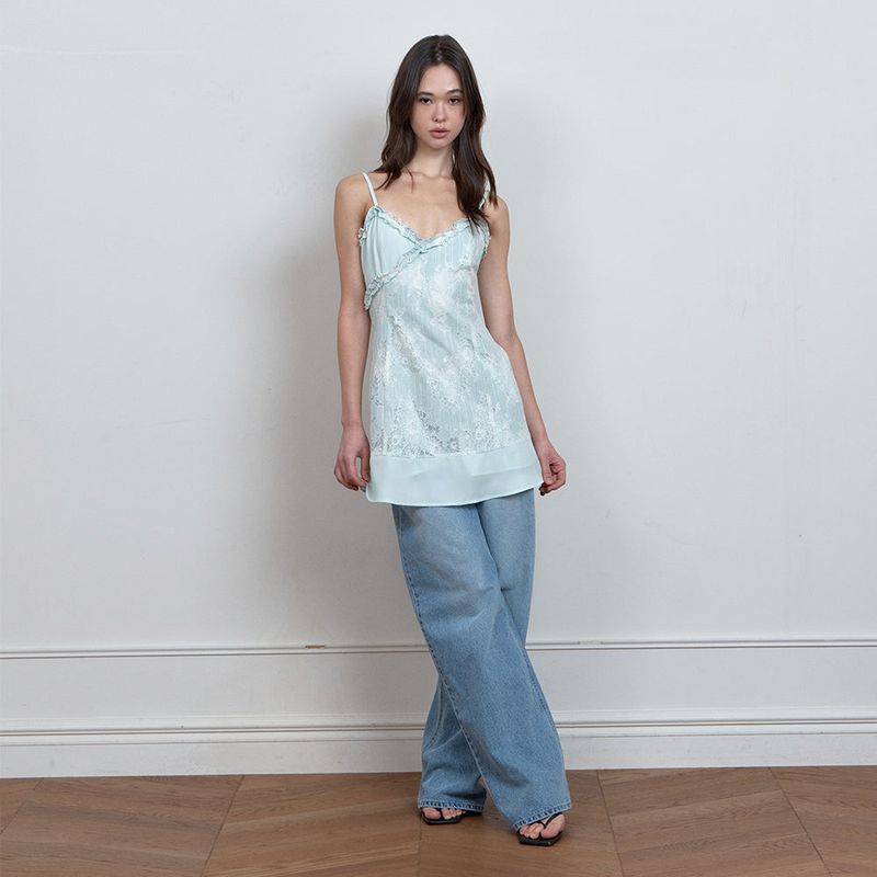 Curetty（キュリティ）の「C LACE PANEL DRESS_MINT（Dresses）」