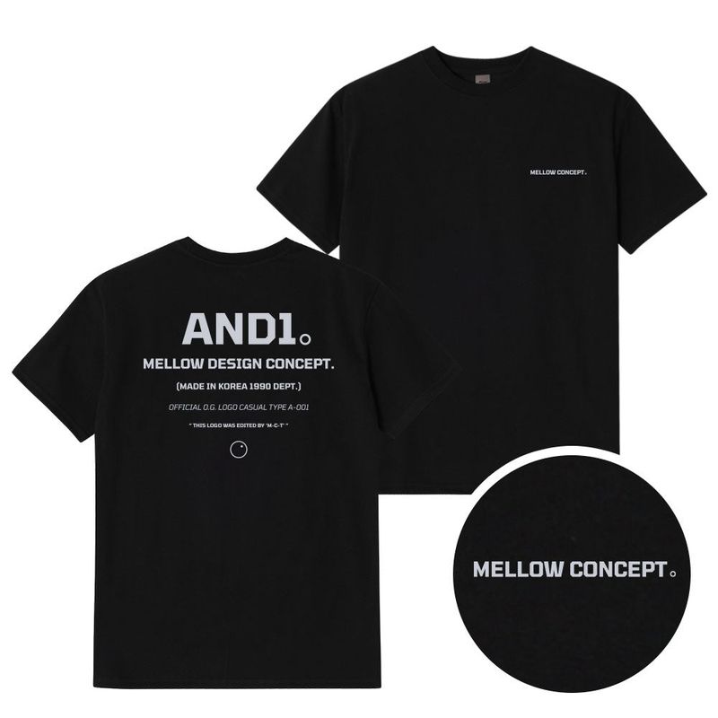 mellowconcept（メロウコンセプト）の「U21 AND1 Logo T-shirts Black（Tops）」