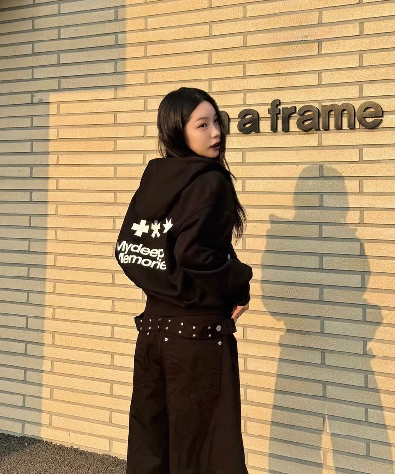 (zp) MM SYMBOL LOGO 2WAY ZIP-UP (BLACK)