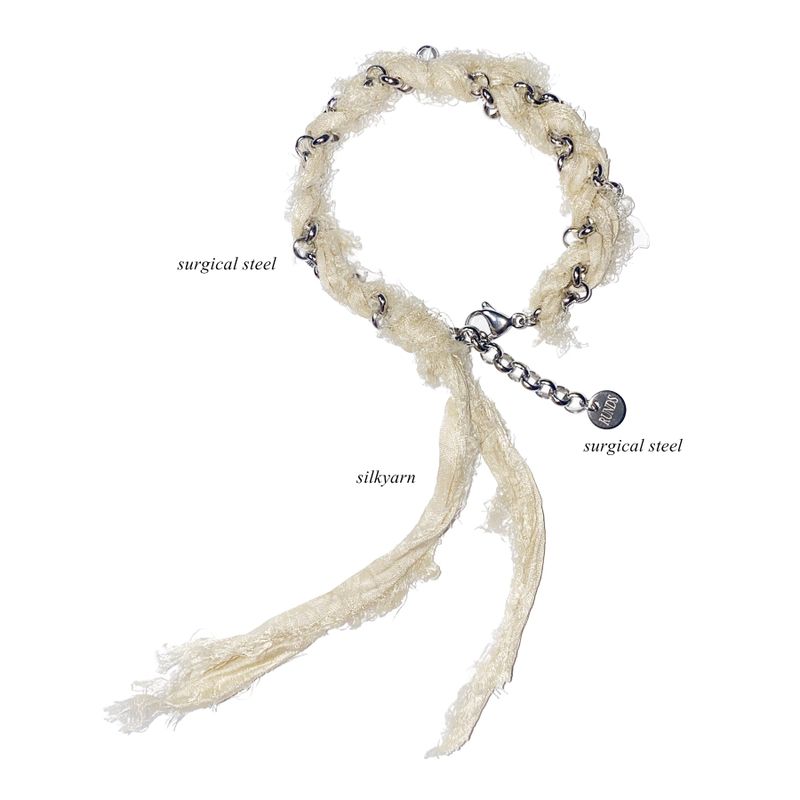 silkyarn chain bracelet (ivory)